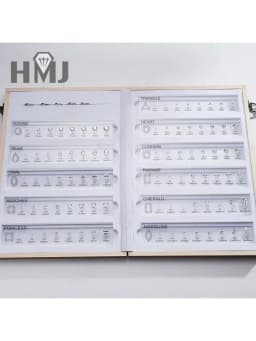 High Quality Diamond Cutting Carat Tools Ring Mainstone Size Comparation Gemstone 5A CZ Master Set Sample For Customized Jewelry
