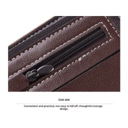 New Style Multi Card Slot Leather Wallet for Men Hand Woven Fashion Simple Ultra Thin Coin Purse