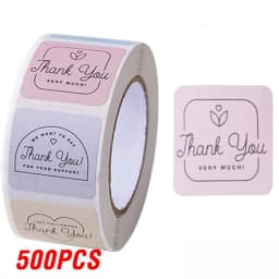 100-500Pcs Thank You Stickers 2.5cm Baking cake Packaging Envelope Sealing labels Small Business Decoration Wedding Stickers