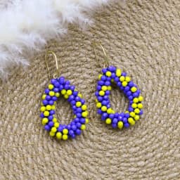 INKDEW Small Earrings National Flag Colors Water Drop Earrings for Women Handmade Beads Crystal Earrings Gift Jewelry EA124