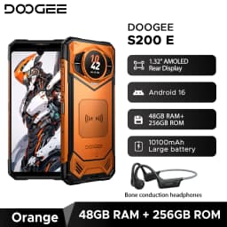 World Premiere DOOGEE S200E 5G Rugged Phone 1.32" Rear Display 10100mAh 48GB RAM (8GB+40GB) 256GB ROM 6.72” Screen Android 16