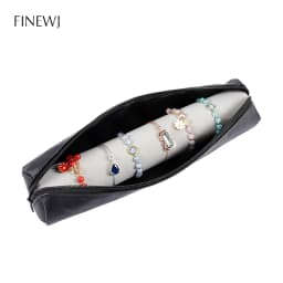 Bracelet Display Holder Bar Gift Bangle Watch Storage Bag Case PU Leather Velvet Portable Travel Organizer Jewelry Zipper Pouch