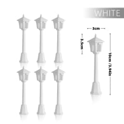 6/12pcs Miniature Street Lights Plastic Model Railway Train Lamp for Doll House Micro Landscape Diy Fairy Garden Christmas Decor