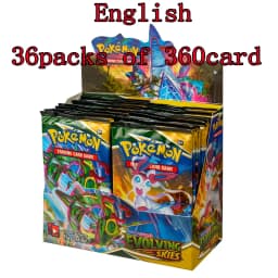 Pokem Card 360Pcs Prismatic Evolutions PHANTASMAL FLAMES Scarlet Violet 151 Black Bolt English Booster Battle Transaction Card