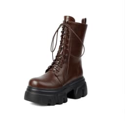 REAVE CAT 8cm Heel 5.5cm Platform Mortorcycle Boots Midcalf Autumn Strap Up Antislip Shoes Big Size 41 42 43 44