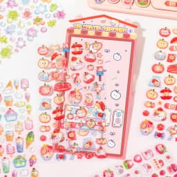 1 PC Sweet Candy Party Kawaii 3D Relief Dropping Adhesive Stickers Creative Decoration DIY Handmade Cute Stationery Stickers