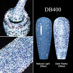 Mtssii Reflective Glitter Gel Nail Polish 6ML Galaxy Chameleon Cat Eye Gel Nail Art Magnetic Varnish Semi Permanent Base Top Gel