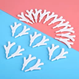 20pcs Branch Antlers Snowman Hand Mini Plastic DIY Christmas New Year Ornament Craft Elk Antler Buckhorn White/Brown Decoration