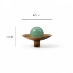 Tinyhob Vintage Antique Bronze Spotted Stone Kitchen Cabinet Furniture Handle with Base / Brass Cupboard Pull Shoe Cabinets
