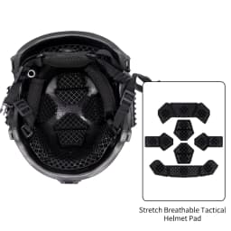 Tactical Helmet Liner Pad 3D Printed Honeycomb Polymer Cushion Breathable Shock Absorption Insert for Airsoft Hunting Outdoor