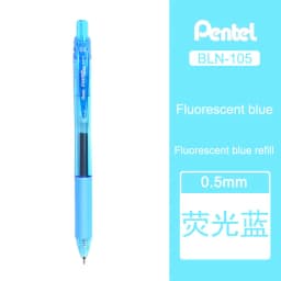 1 Pcs Pentel Gel Pen BLN105 Needle Tip Writing Smooth Quick Dry Color Ink 0.5mm Test Office Fountain Pen Japanese Stationery