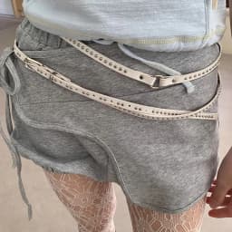 Punk Rivet Leather Double Thin Belt Women Men PU Black White Waist Strap Trendy Waistband Jeans Skirt Decoration