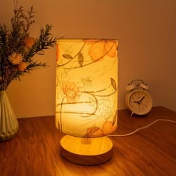 Orange Printed Fabric Desk Lamp, USB - Powered, Suitable for Bedrooms, Living Rooms, Etc., for Decorative Lighting.