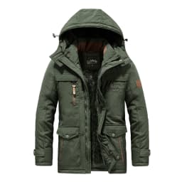 Winter Men's Parkas Cotton-padded Jacket Men Extra Warmth Extra Fat Medium Long Multi-pocket Cotton-padded Jacket Winter Coats