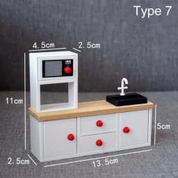 Miniature Sofa TV Cabinet Wardrobe For 1:12 Scale Dollhouse Furniture Mini Furnishing Scene Model Playing House Micro Landscape