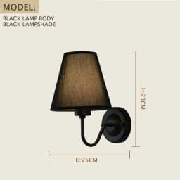 E27 Retro Wall Lamp Simple Creative Fabric Wall Lamp Living Room Bedroom Bedside Hotel Home Decor LED Lighting Fixtures