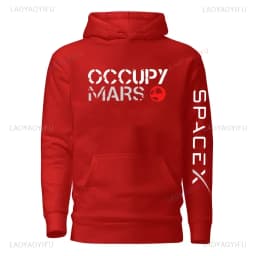 Occupy Mars Space X Black Unisex Crewneck Sweater or Hooded Men Sweatshirt Adult or Youth Comfortable Sweatshirt Space Gift