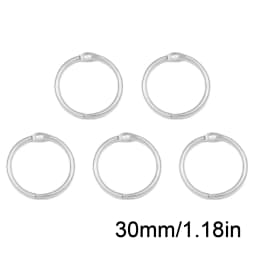 5Pcs Alloy Binder Rings Set Assorted Sizes Gold Color Loose Leaf Rings Multipurpose Book Rings for Office School DIY Crafts