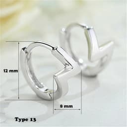 Geometric Tiny Hoop Earrings For Women Micro Crystal Zircon Star Flower Heart Huggie Small Classic Earring Piercing Jewelry Gift