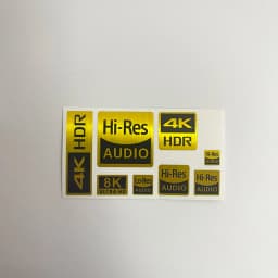 4K HDR Small Gold Label HD 8K Camera Camera Digital Player Display Decorative Faith DIY Headphone Sticker Spot