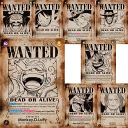 Diy One Piece Wanted Poster Japanese Sets Luffy Ace Sabo Roger Op13 Sec Sp Eustass Kid Op01-051 Op09-004 Shanks Op09-093 Teach
