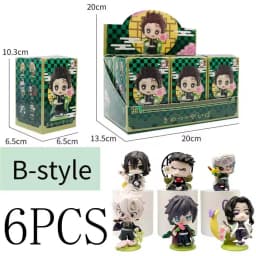 Hot sold 1-12pcs Anime Demon Slayer Model Tanjiro Kamado Nezuko cartoon figure PVC model ornament child Christmas Halloween gift