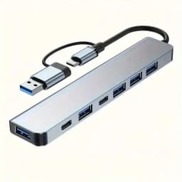 7 In 1 USB 3.0 HUB Type C USB-A Hub Splitter 7 Port USB3.0 With USB-C High Speed Data Transfer For PC Laptop Macbook Accessories