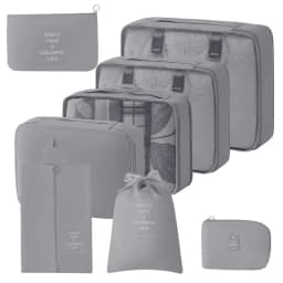 8Pcs Travel Organizer Set Portable Folding Suitcase Packing Cubes for Clothes Shoes Tidy Pouch Luggage Storage Bags