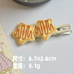 2025 New Trend Alloy Resin Jam Bread Duck Billed Clip Student Cute Hair Clip Women's Kawaii Hair Accessories Side Clip Wholesale