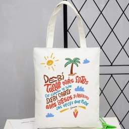 Bad Bunny tote bag einkaufstasche personnalisable foldable reusable shoulder femme
