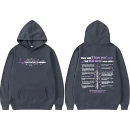 Kai Azer I Love You in Powerless Graphic Sweatshirts Men Women Vintage Hip Hop Classic Hoodie Hot Sale Oversized Hipster Hoodies