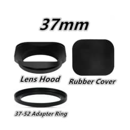 Square Shape Lens Hood 37mm 39mm 40.5mm 43mm 46mm 49mm 52mm For Canon Nikon Fujifilm Leica Panasonic