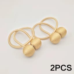 2pcs modern minimalist magnetic ball curtain tiebacks with thicker twisted cords can be styled at will,for bedrooms, living room