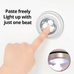 LED Wireless Night Light Battery Powered Hand Pressing Emergency Lighting Round Bedside Lamp Reading Small Night Light