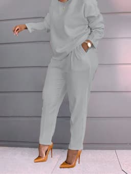 New Suit Tracksuit Patchwork Women Spring Autumn Casual Pocket Ladies Set O-Neck Long Sleeve Loungewear Streetwear Outfit