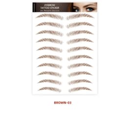 Brown Eyebrows Makeup Tattoo Sticker Water-based Hair-liked Waterproof Long Lasting False Stickers for Brow Grooming Shaping