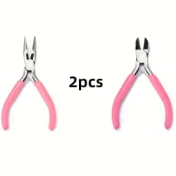 1set Senior Jewelry Making Tool Set, Includes Round Nose, Pointed Nose, and Wire Cutters, Non-Serrated Pliers for Beginners