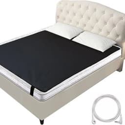 MAXSHARER Grounding Leather Mattress Grounding Sleep Mat Conductive Leather Earthing Mattress Pad for Better Sleep Reduce Stress