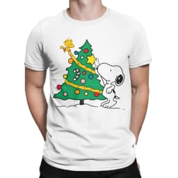Casual Peanuts Snoopy Dancing T Shirt For Men Women Round Neck Short Sleeve Top Tee Cotton Summer Tops