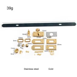 1/4/10Sets New Style Stainless Steel Metal Rectangle Eyelets Lock For Purse Handbags Bags Hanger Sole Plate Lock Accessories