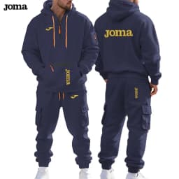 Joma spring fall Men's sets New Multi-pocket Zipper Long-sleeved Hoodie Sports and Leisure Pants Two-piece Fitness Jogging Suit