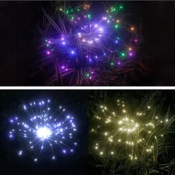 LED Solar Powered Firework Lights Garland Outdoor Waterproof Garland Christmas Ornaments Garden Party Xmas New Year's Decor