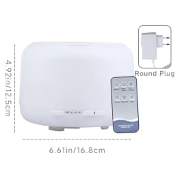500ml Essential Oil Diffuser Quiet Aromatherapy Mist Diffusers Ultrasonic Remote Control Air Humidifier with Timing Function
