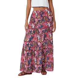 Combhasaki Women's Summer Bohemian Y2K Retro Drawstring Elastic High Waist Casual Loose A-Line Swing Long Skirt with Pockets