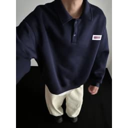 Autumn Men's Casual Solid Color Polo Neck Sweatshirt American Style Couple Loose Long Sleeve Turn down Collar Top Hoodies