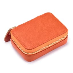 Lipsticks Case with Built-In Mirror Mini Cosmetic Bag Zipper Makeup Organizer Coin Pouch Travel Contact Lens Case Lipstick Purse