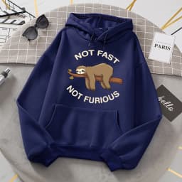Not Fast Not Furious Sloth Sleeps Hanging From Branches Hoodies Women Novelty Fashion Hoody Loose Basic Hoodie Casual Warm Tops