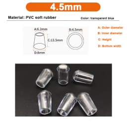 2.5/3/3.5/4/5/6/7/8/10mm PVC Round End Cap Cover Screw Thread Hook Cover Soft Plastic Caps Coat Hanger Anti Protective Sleeve