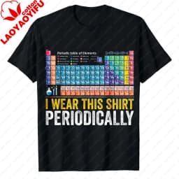 I Wear This Science Joke Casual Tee Tops for Chemists Periodically Funny Chemistry Periodic Table Pun Mens Graphic T-Shirts