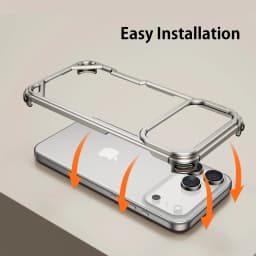 Eary Frameless Case for iPhone 18 17 Pro Max Air for Magsafe Metal Shockproof Protective Phone Cover Aluminum Anti-Drop Bumper